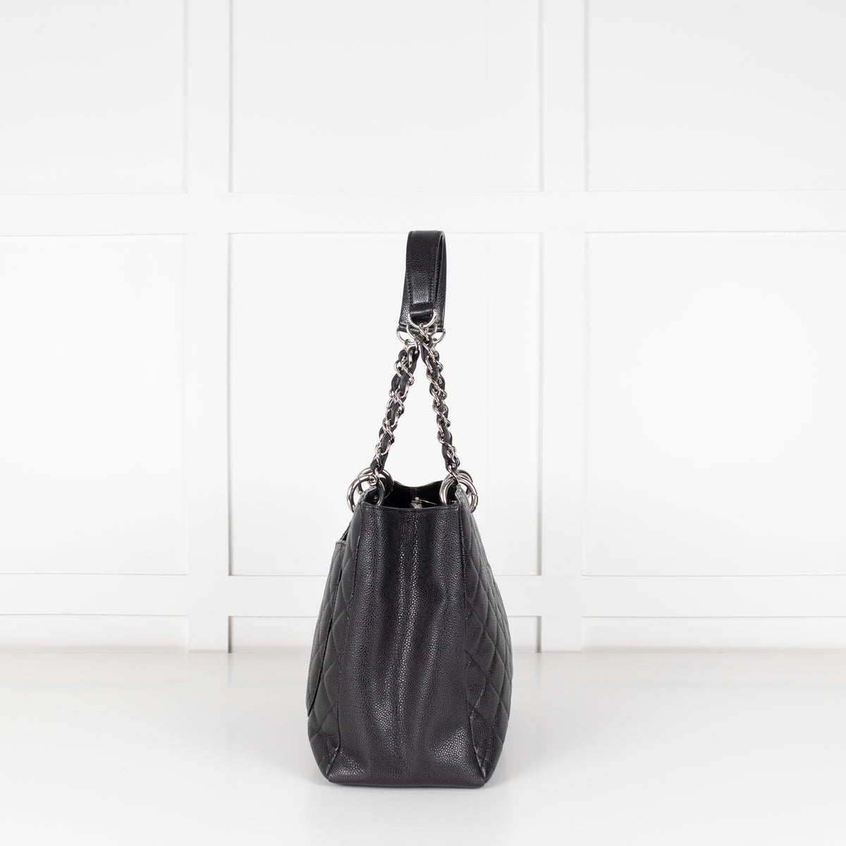 Chanel Black Caviar GST with Silver Hardware