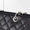 Chanel Black Caviar GST with Silver Hardware