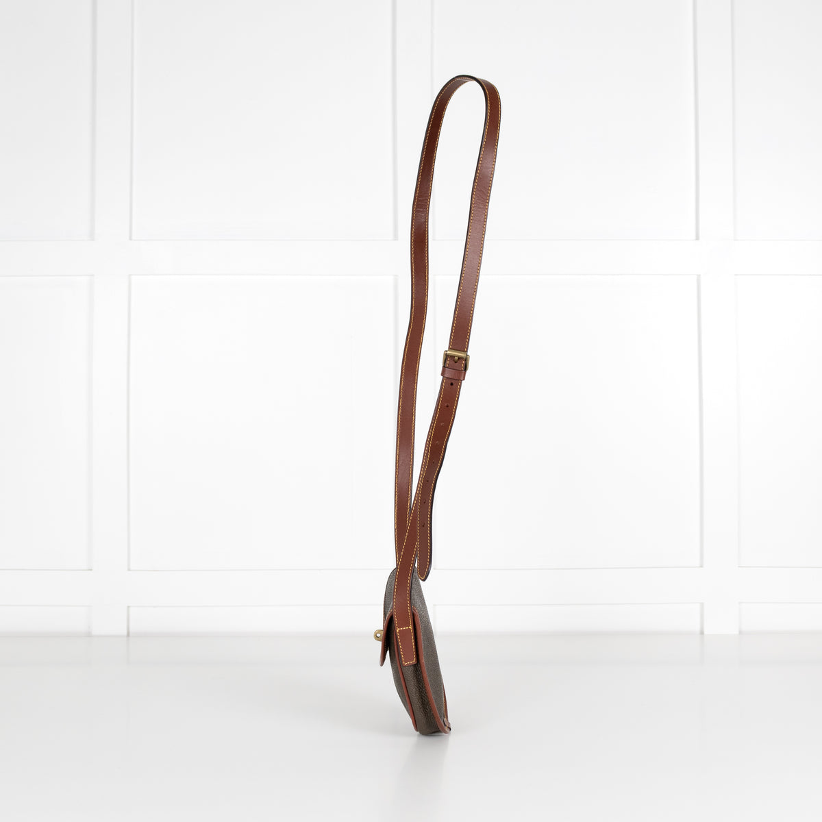 Mulberry Brown Scotchgrain Leather Vintage Small Crossbody Bag