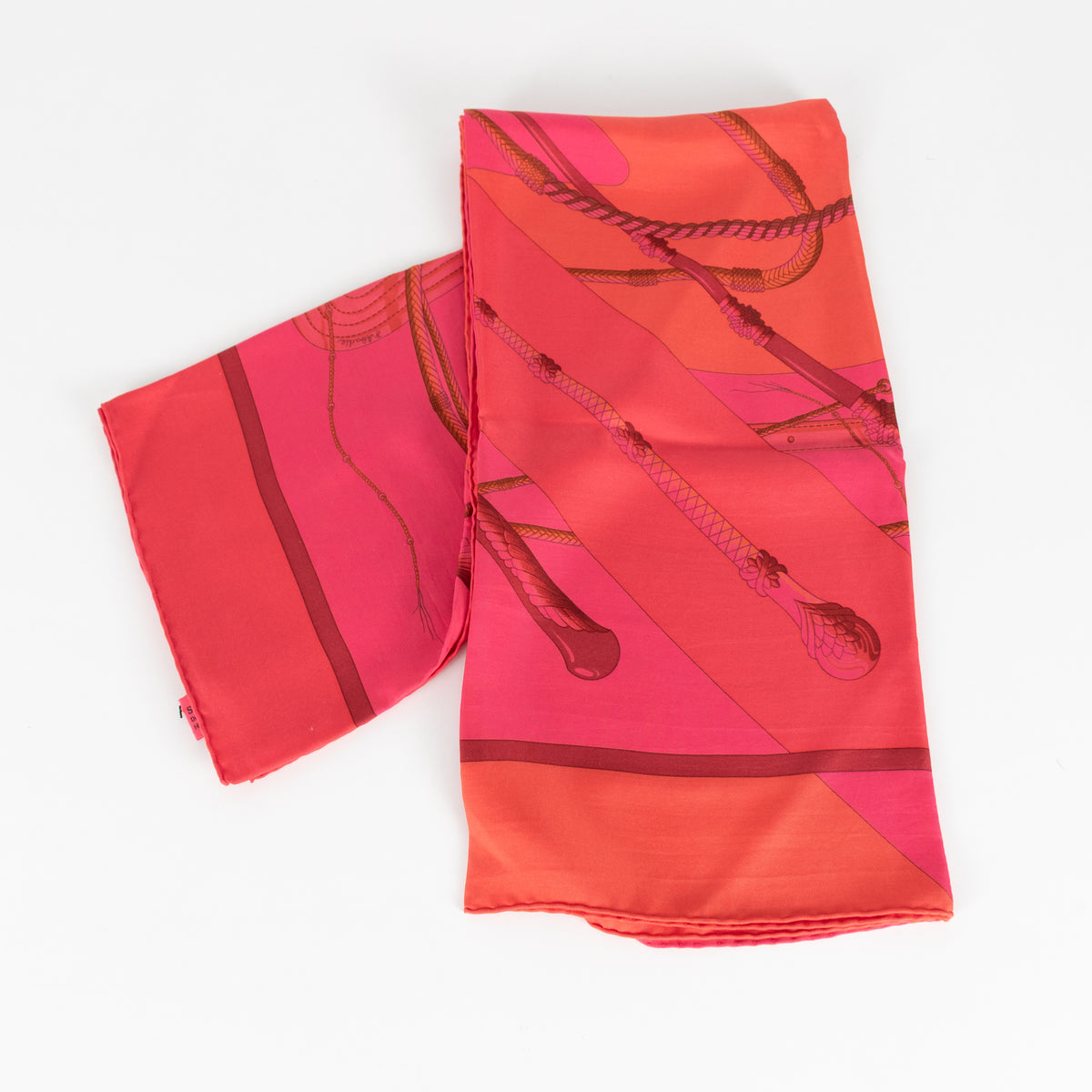Hermes Pink Orange Dip Dye Bridges De Gala Scarf