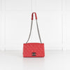 Chanel Red Leather City Rock Flap Shoulder Bag