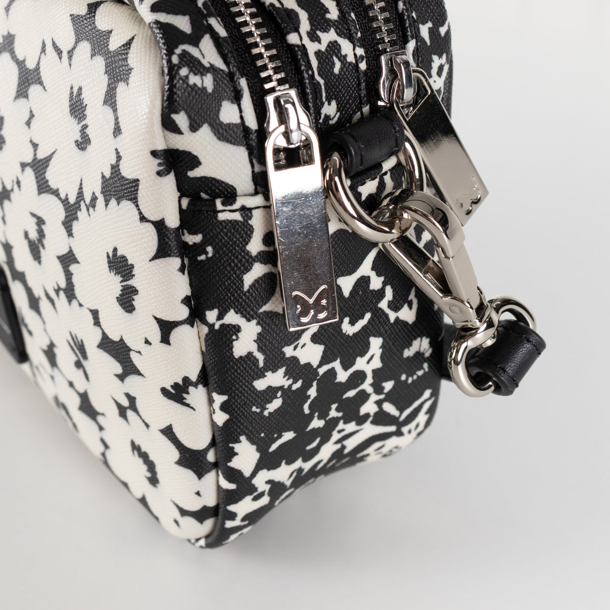 Weekend Max Mara Black and White Butterfly Print Crossbody Bag