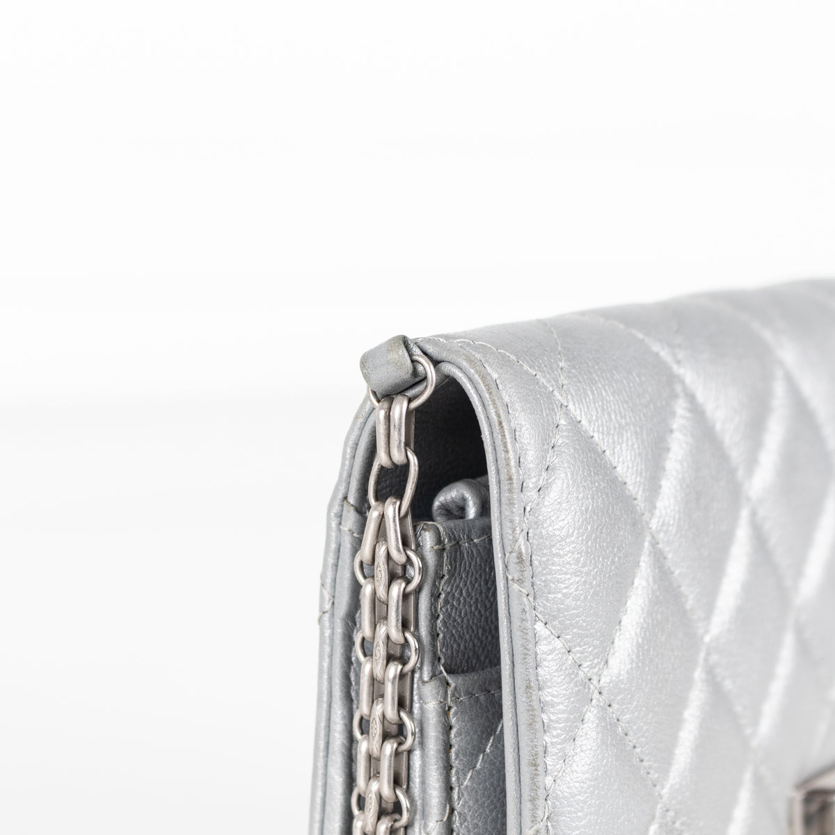 Chanel Silver WOC 2.55 Re-Edition with Box