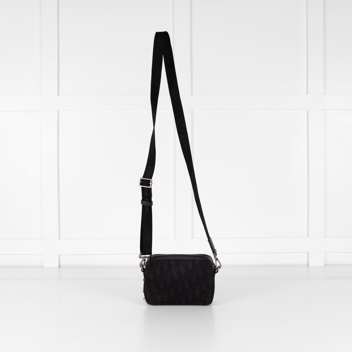 Christian Dior Black Oblique Galaxy Nylon Messenger Bag