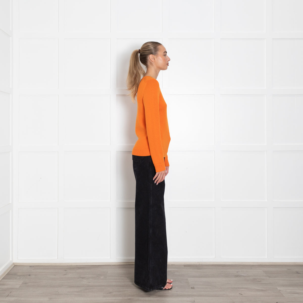 Emilia Wickstead Orange Knit Comely Jumper