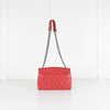 Chanel Red Leather City Rock Flap Shoulder Bag