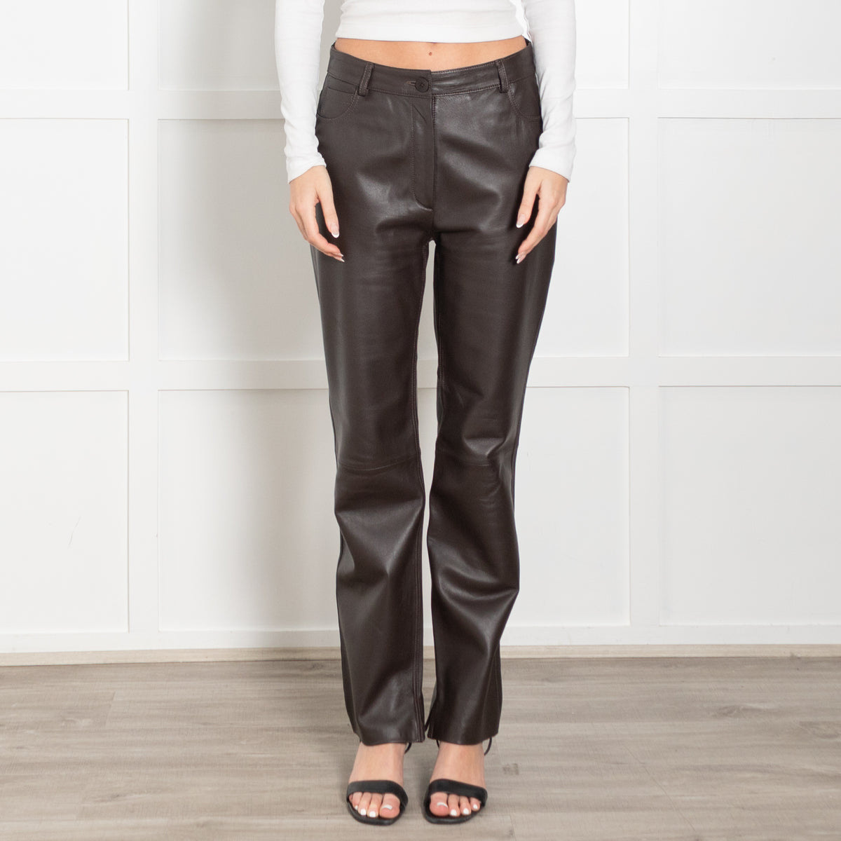 NetWork Brown Leather Trousers