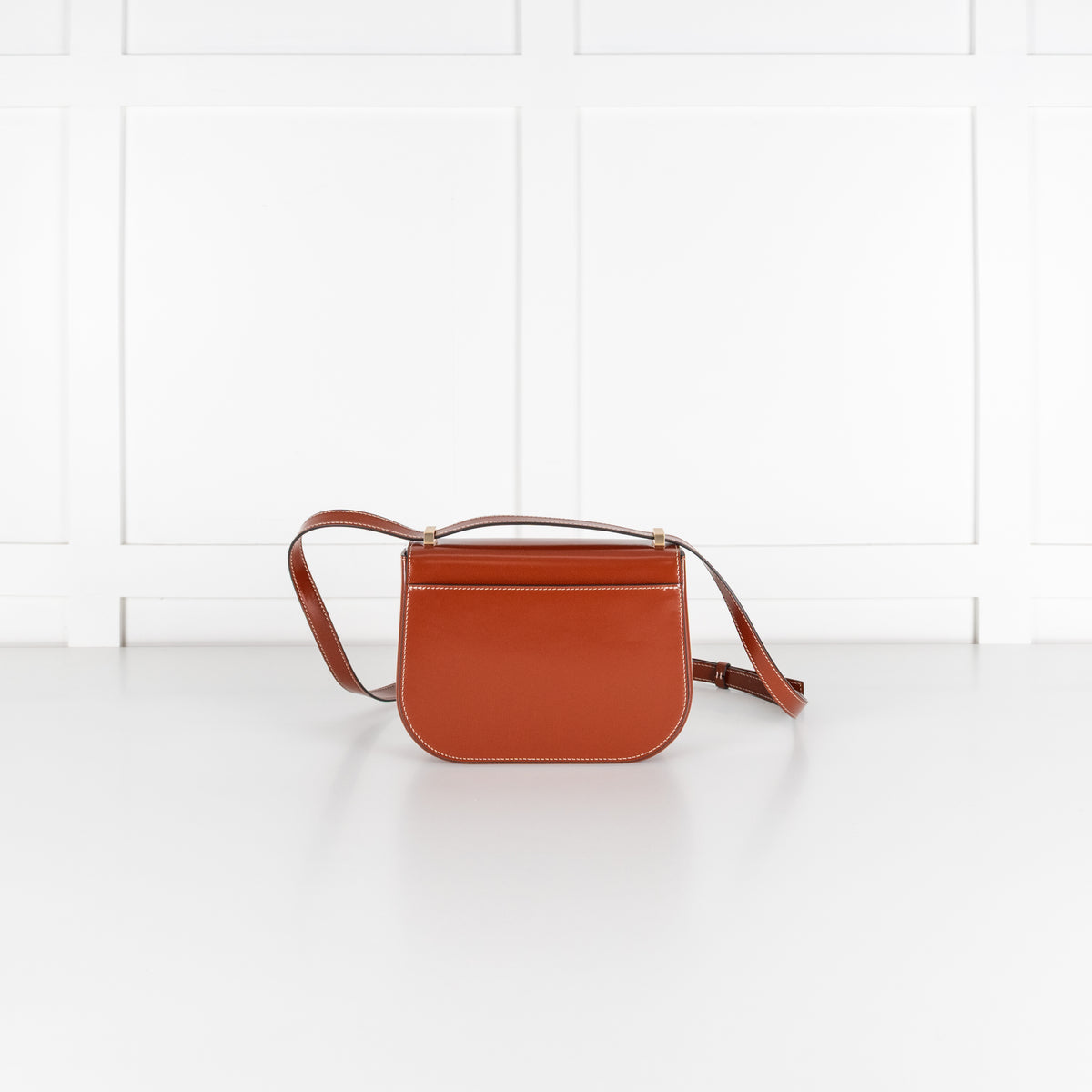 Salvatore Ferragamo Dark Cognac Double Gancini North-South Crossbody Bag