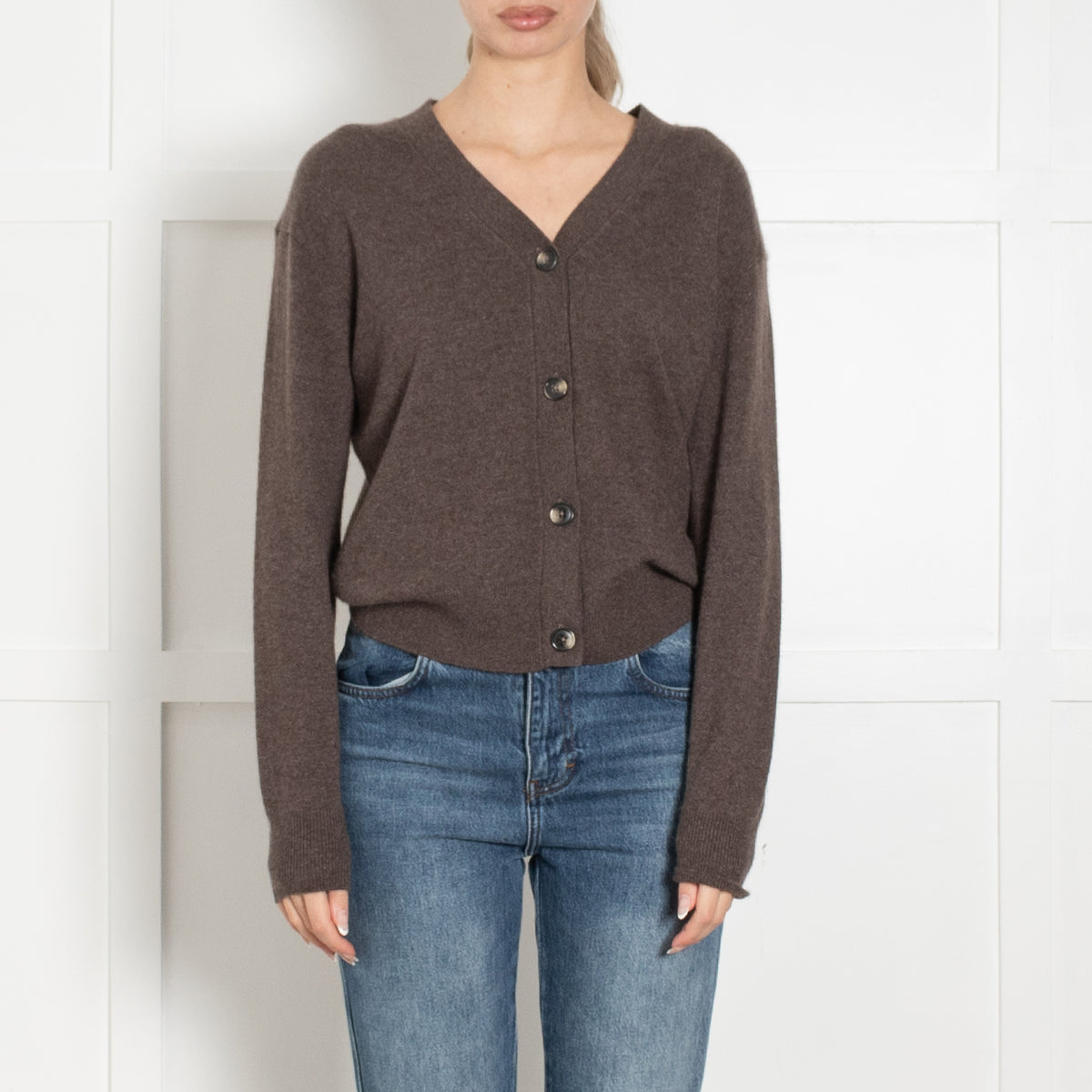 Rise & Fall Brown Cashmere Cardigan