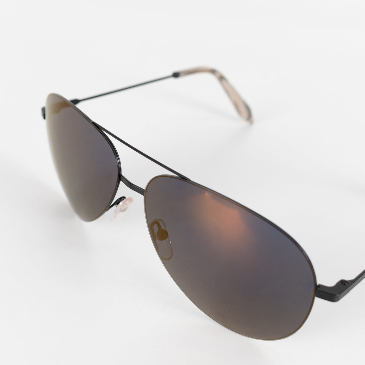 Victoria Beckham Amber Lens Aviator Sunglasses With Metal Temple Detail
