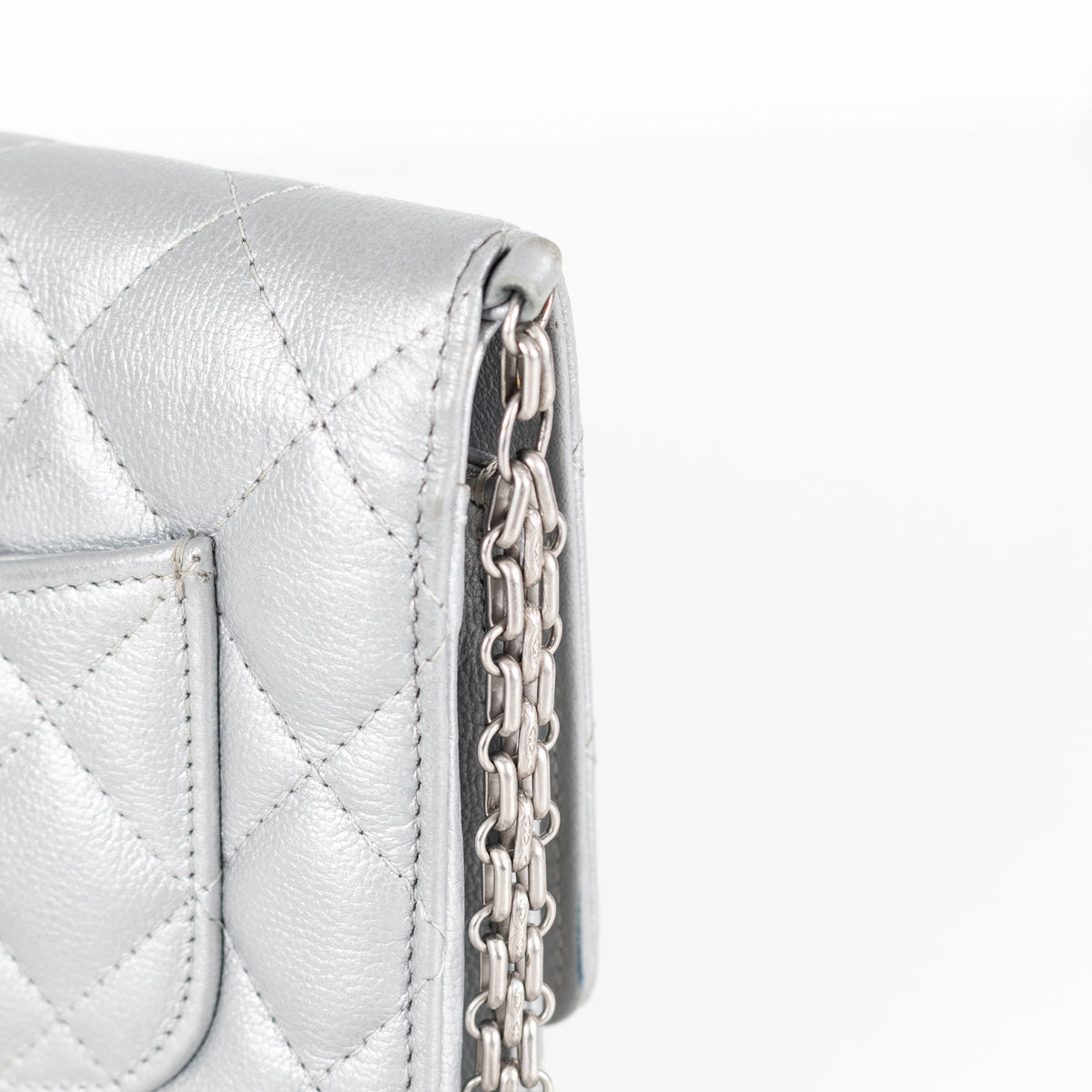 Chanel Silver WOC 2.55 Re-Edition with Box