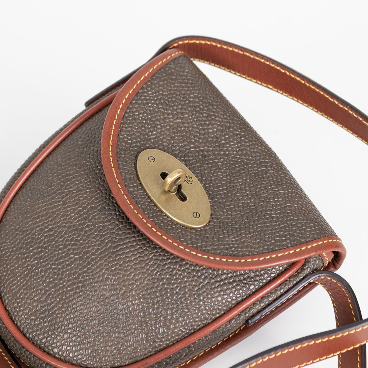 Mulberry Brown Scotchgrain Leather Vintage Small Crossbody Bag