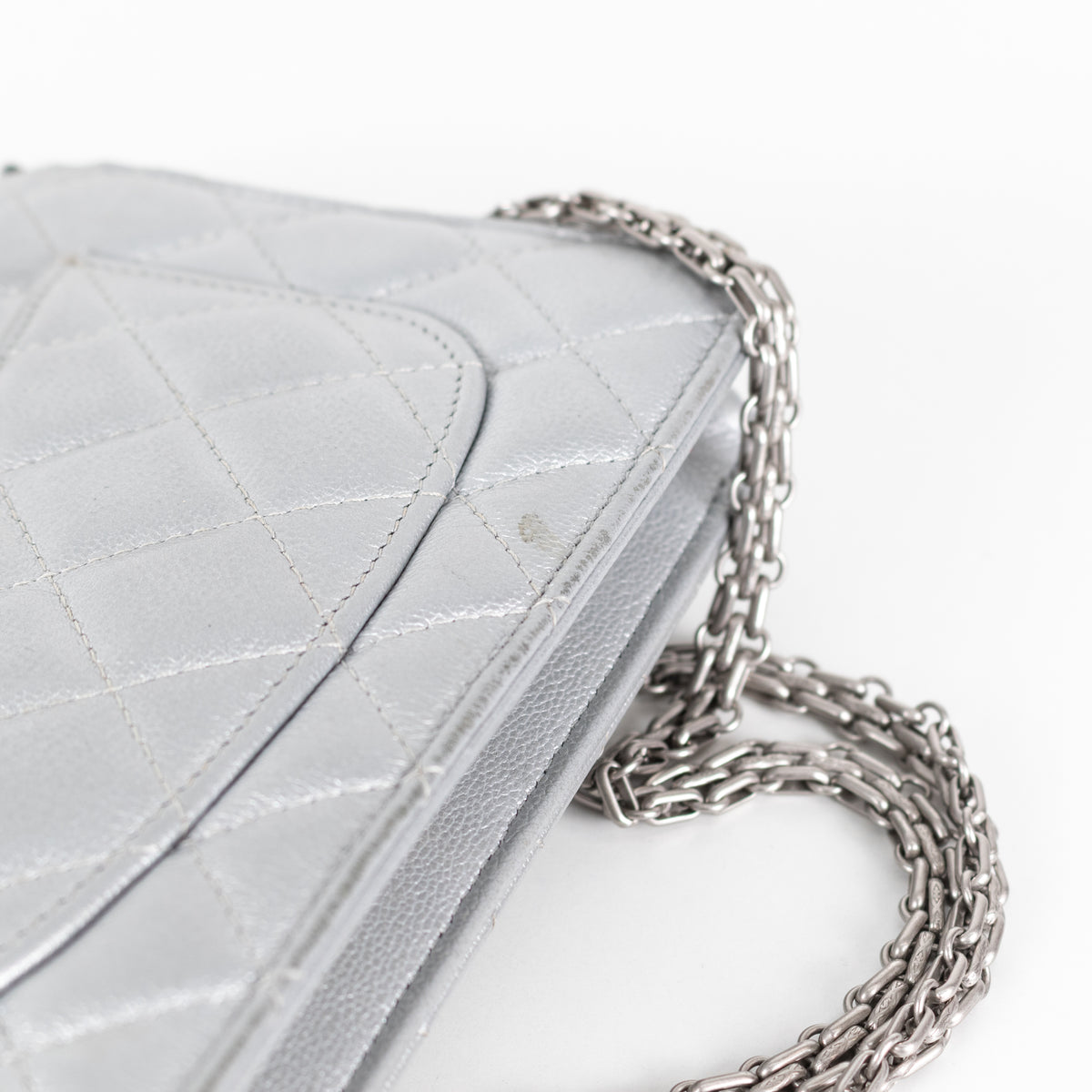 Chanel Silver WOC 2.55 Re-Edition with Box