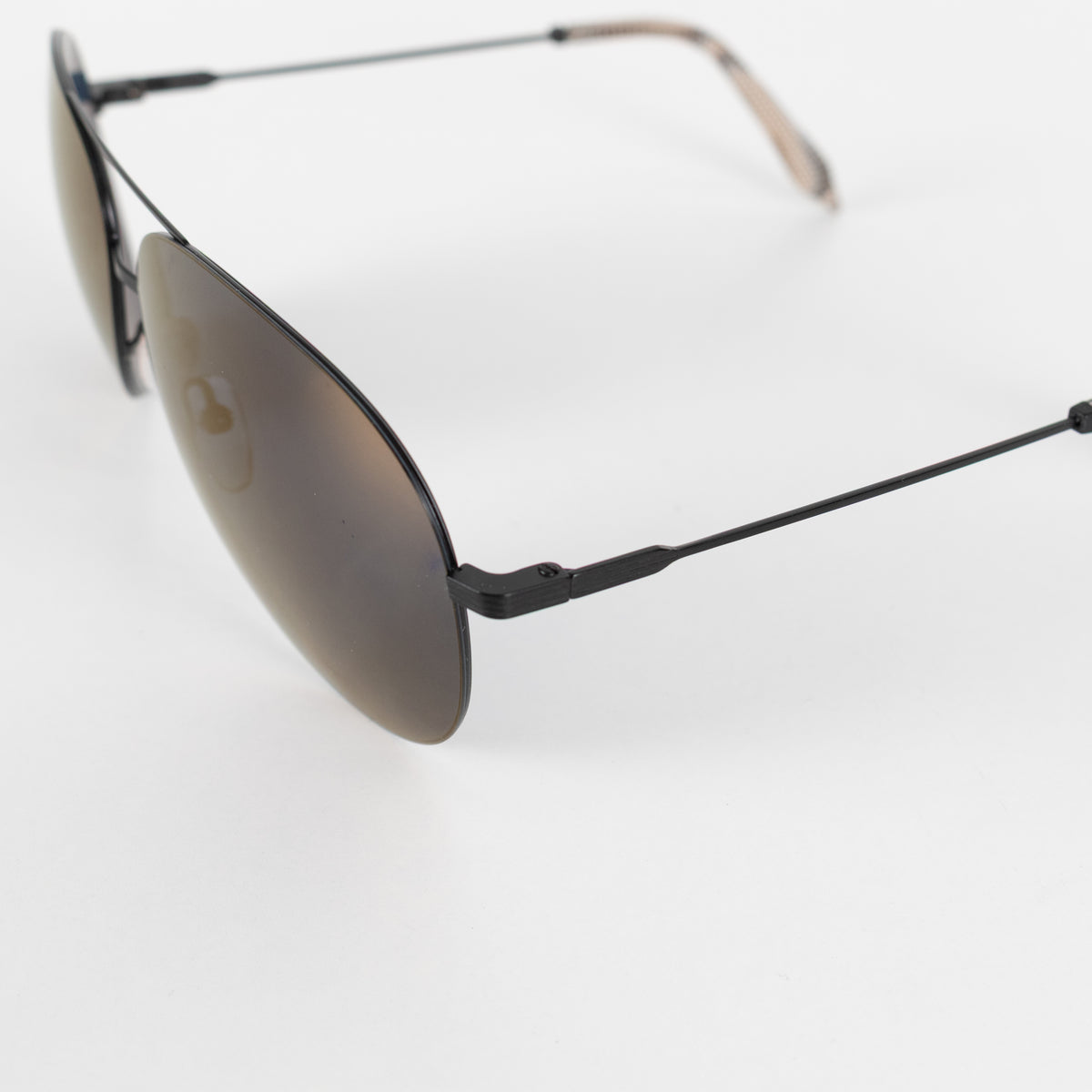Victoria Beckham Amber Lens Aviator Sunglasses With Metal Temple Detail