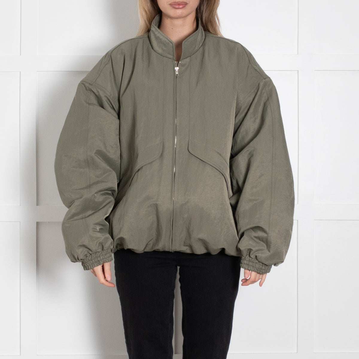The Frankie Shop Khaki Bomber Jacket