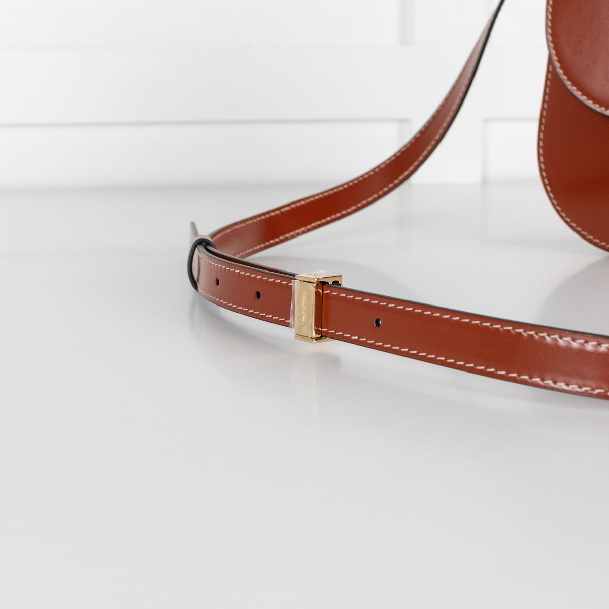 Salvatore Ferragamo Dark Cognac Double Gancini North-South Crossbody Bag