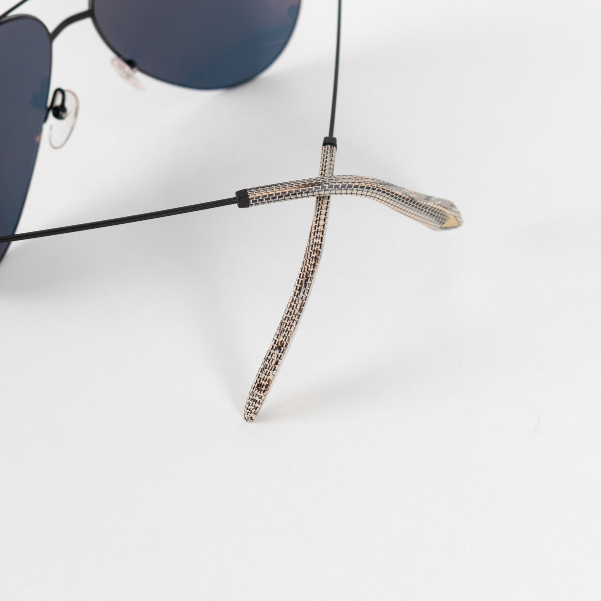 Victoria Beckham Amber Lens Aviator Sunglasses With Metal Temple Detail