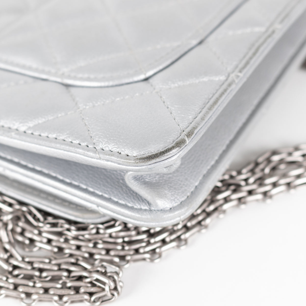 Chanel Silver WOC 2.55 Re-Edition with Box