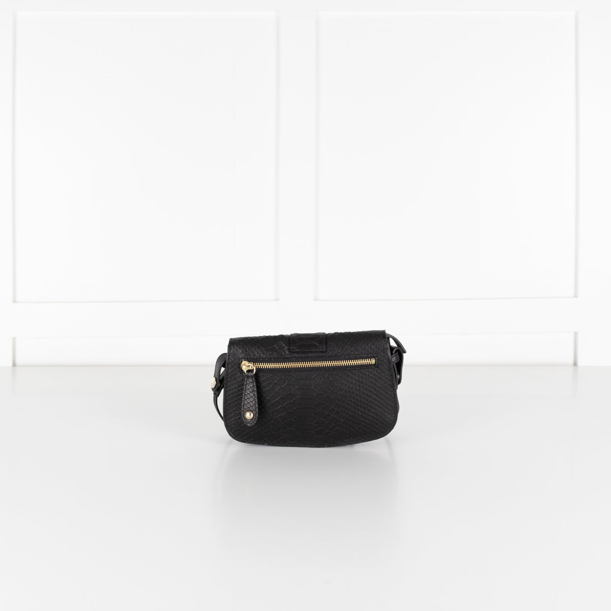 Temperley London Black Snake Effect Medallion Crossbody