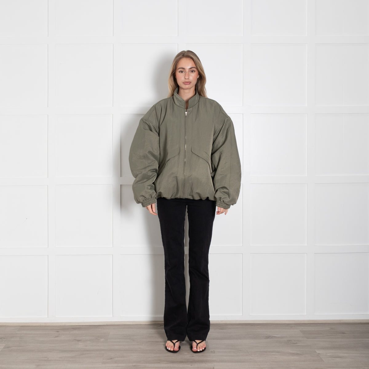 The Frankie Shop Khaki Bomber Jacket