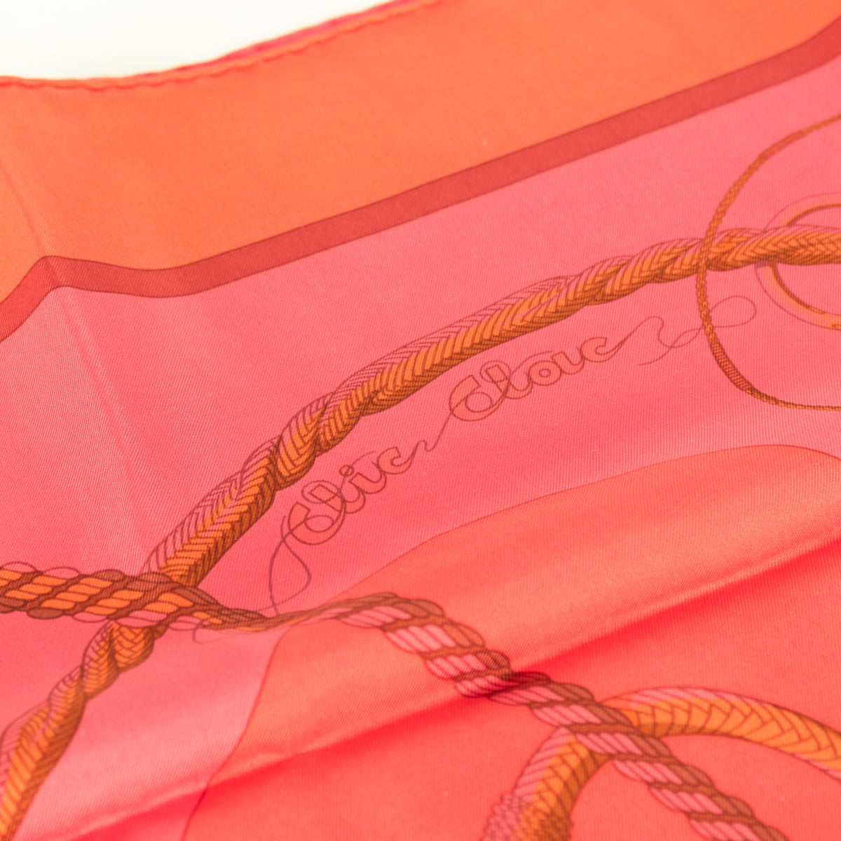 Hermes Pink Orange Dip Dye Bridges De Gala Scarf