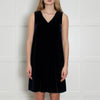 Max Mara Studio Navy Blue Velvet Sleeveless Dress