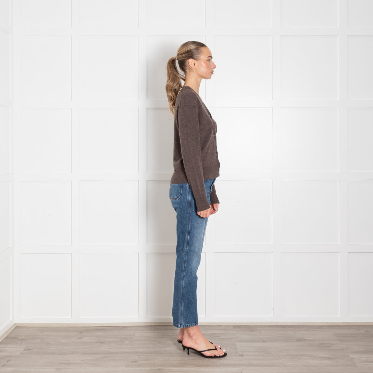 Rise & Fall Brown Cashmere Cardigan