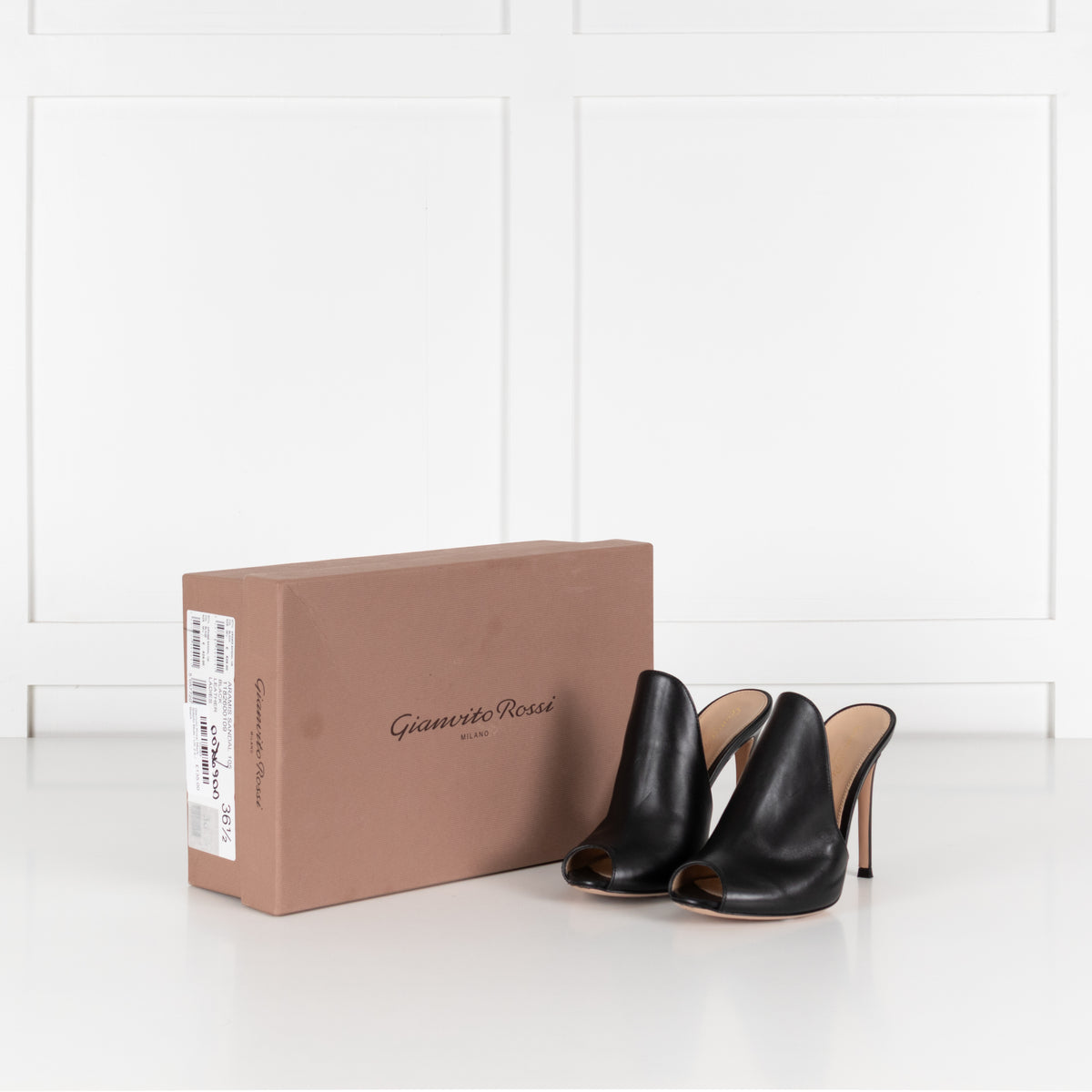 Gianvito Rossi Black Stiletto Mule