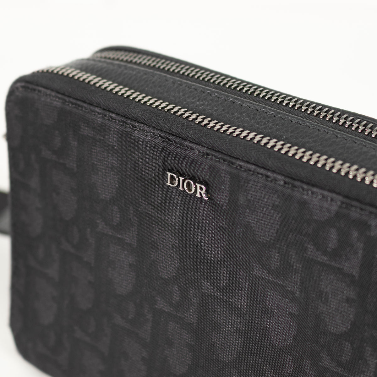 Christian Dior Black Oblique Galaxy Nylon Messenger Bag