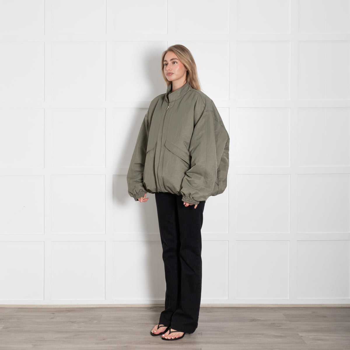 The Frankie Shop Khaki Bomber Jacket