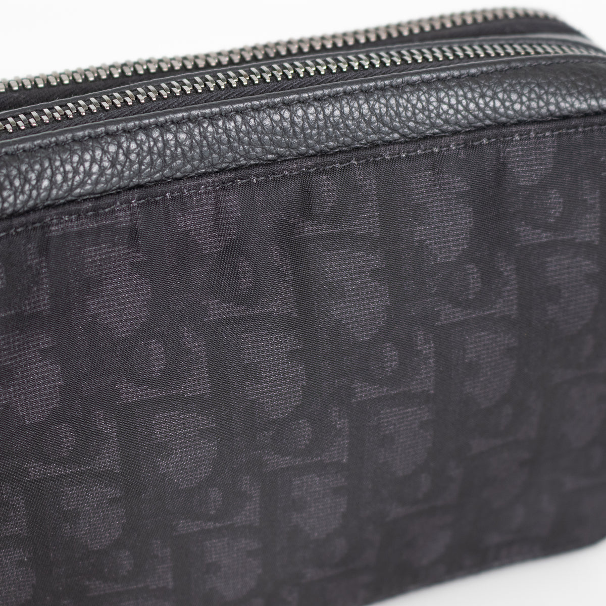 Christian Dior Black Oblique Galaxy Nylon Messenger Bag