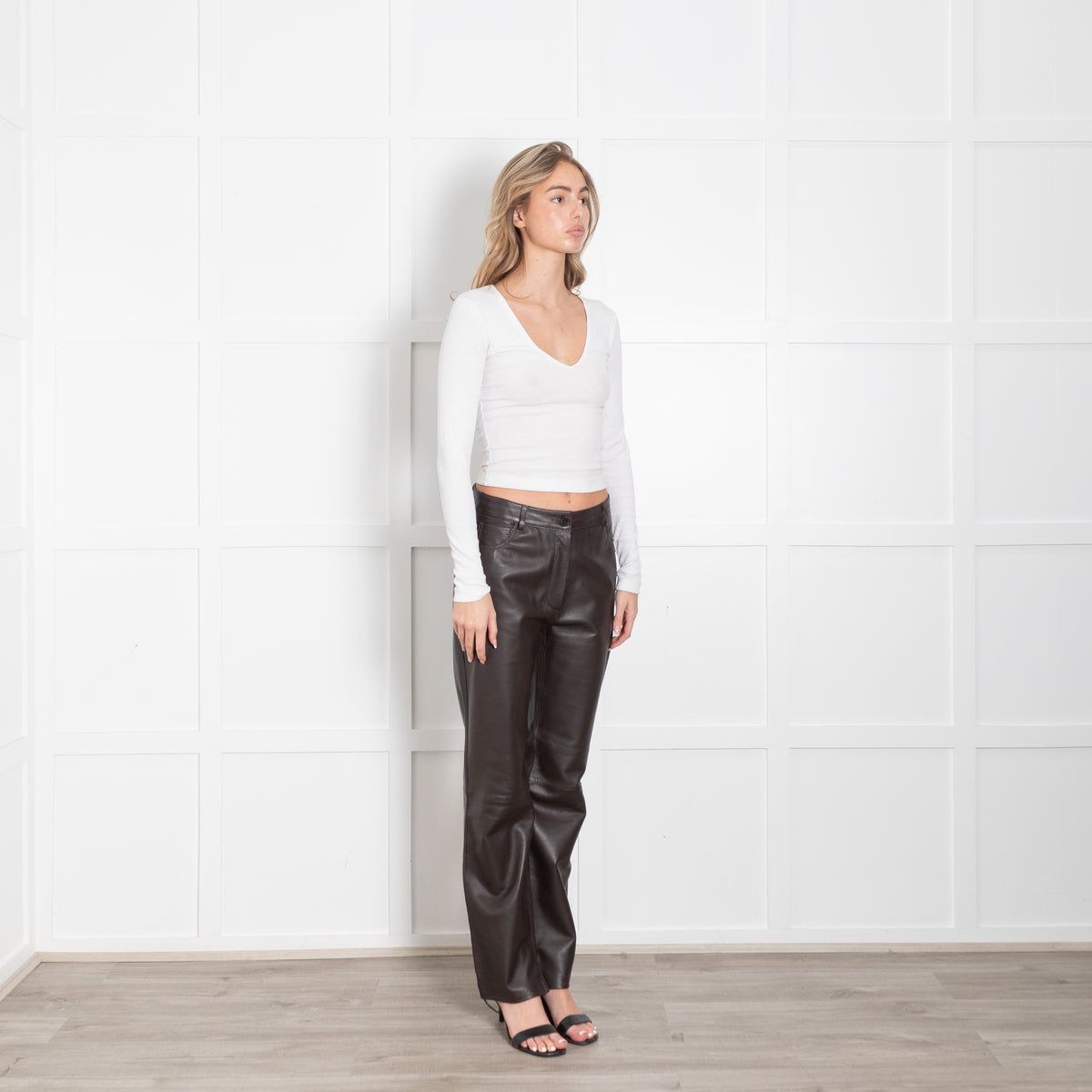 NetWork Brown Leather Trousers