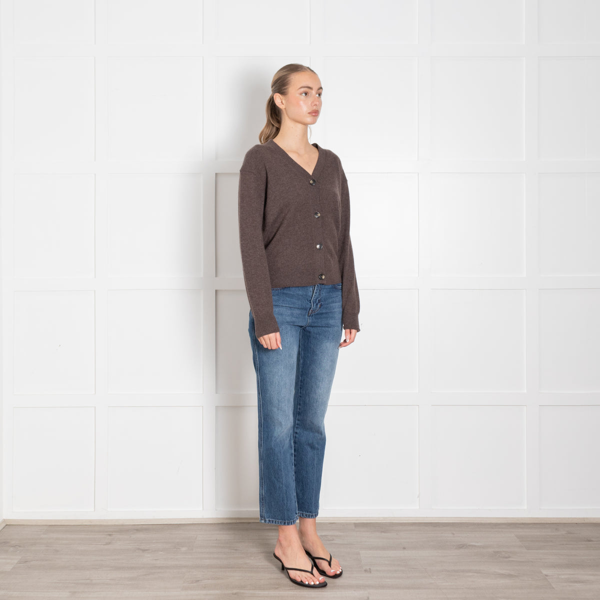 Rise & Fall Brown Cashmere Cardigan