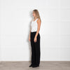 Joseph Black High Waisted Wide Leg Trousers