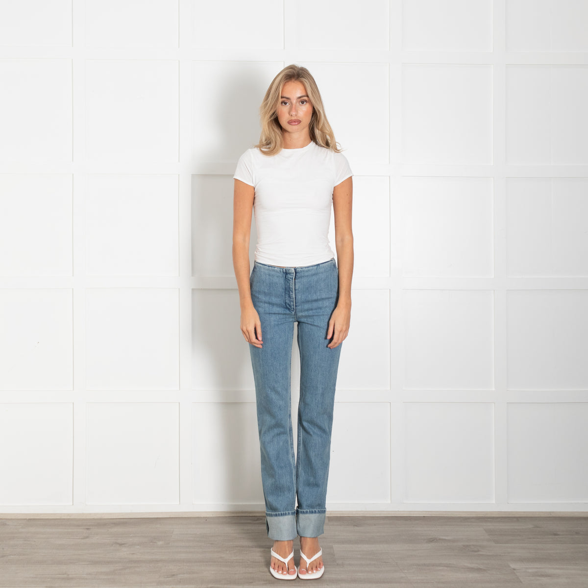 The Row Blue Denim Straight Leg Jeans