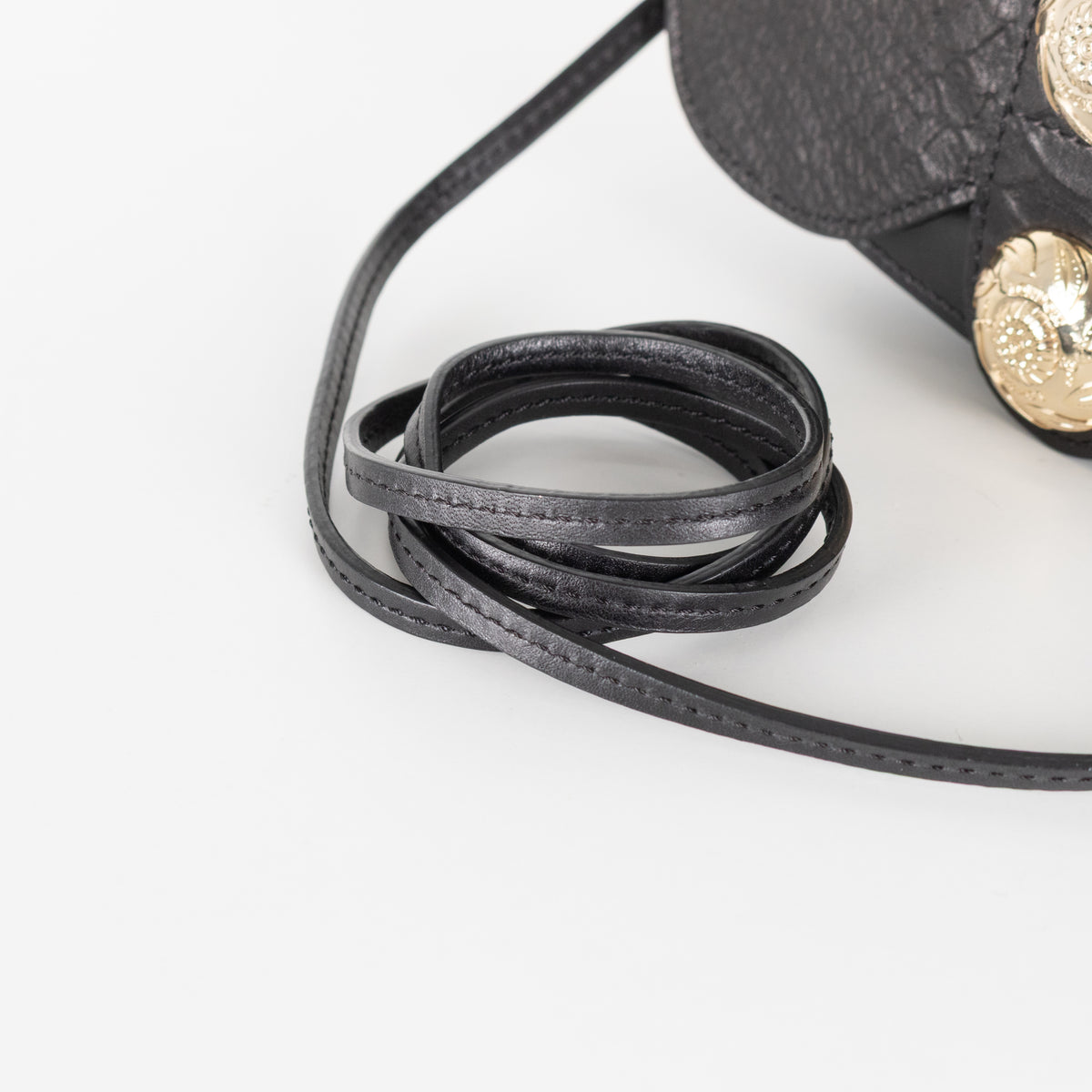 Temperley London Black Snake Effect Medallion Crossbody