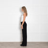 Joseph Black High Waisted Wide Leg Trousers