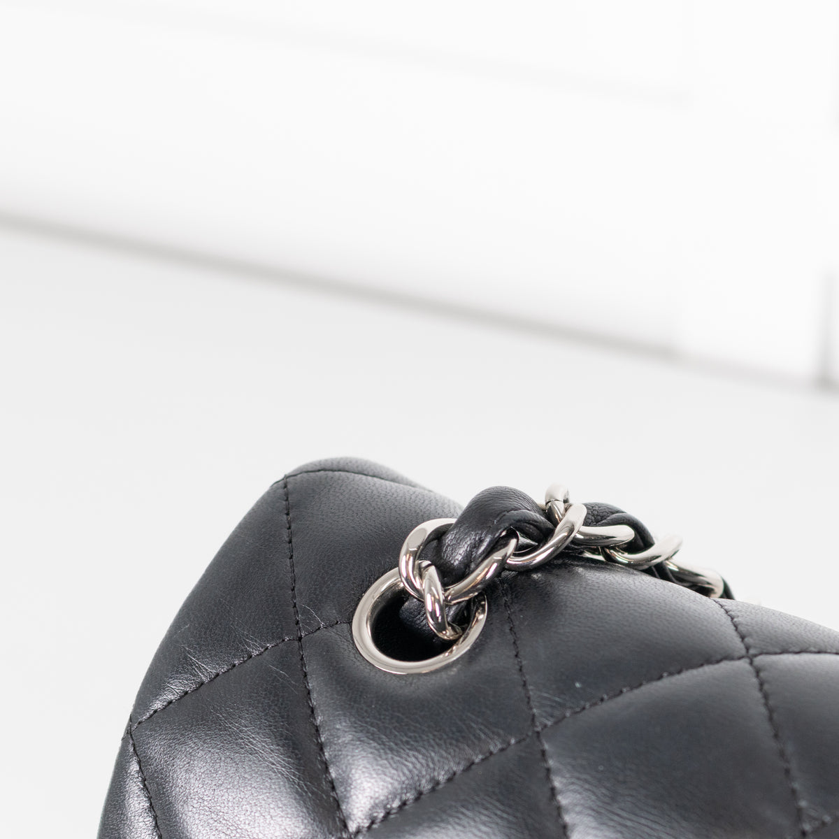 Chanel Black Lambskin Maxi Classic Double Flap Bag