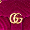 Gucci Magenta Velvet Medium Marmont Bag