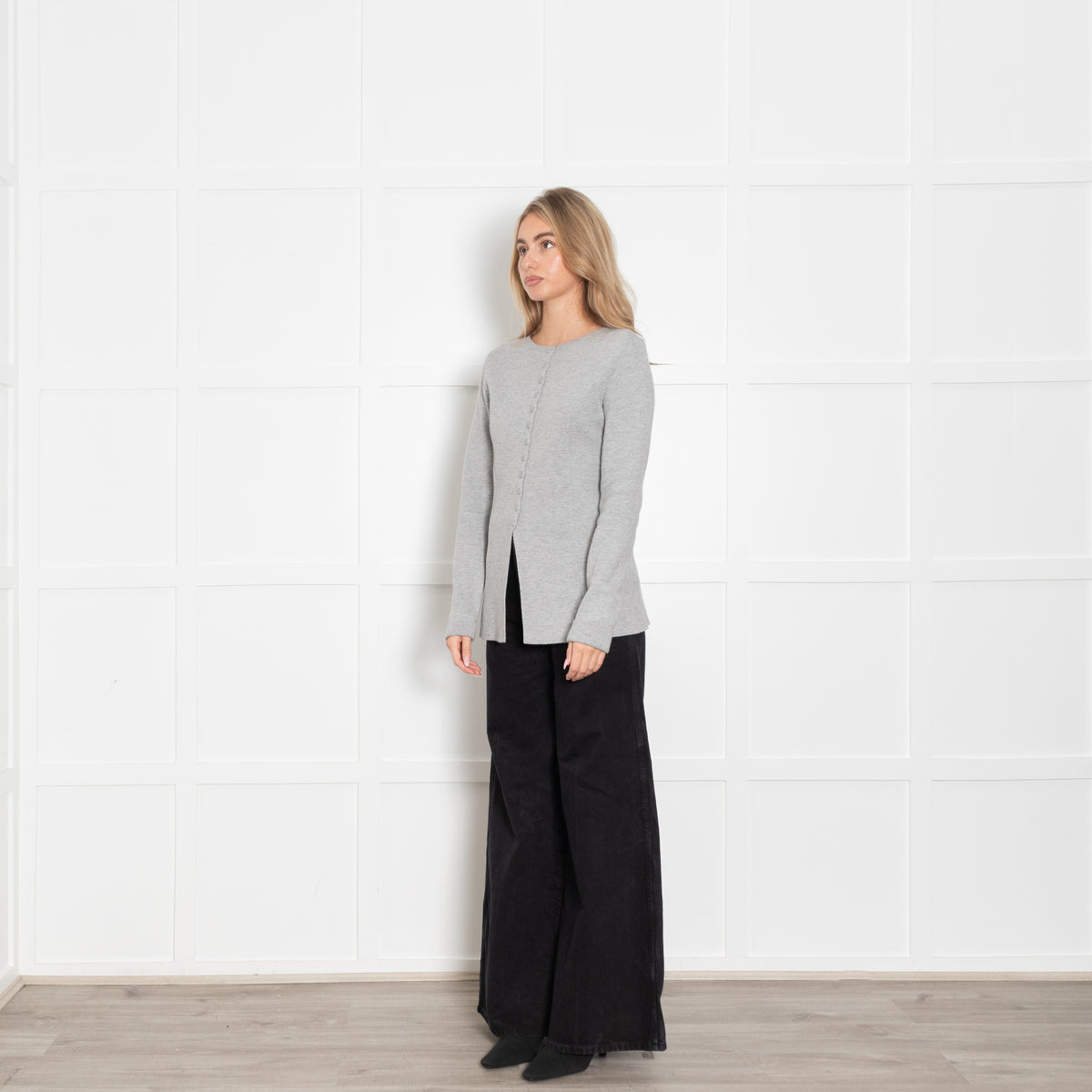 Aligne Pale Grey Daphne Waisted Knit