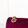 Gucci Magenta Velvet Medium Marmont Bag