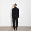 Varley Black Jersey Zip Front Long Sleeved Jumpsuit