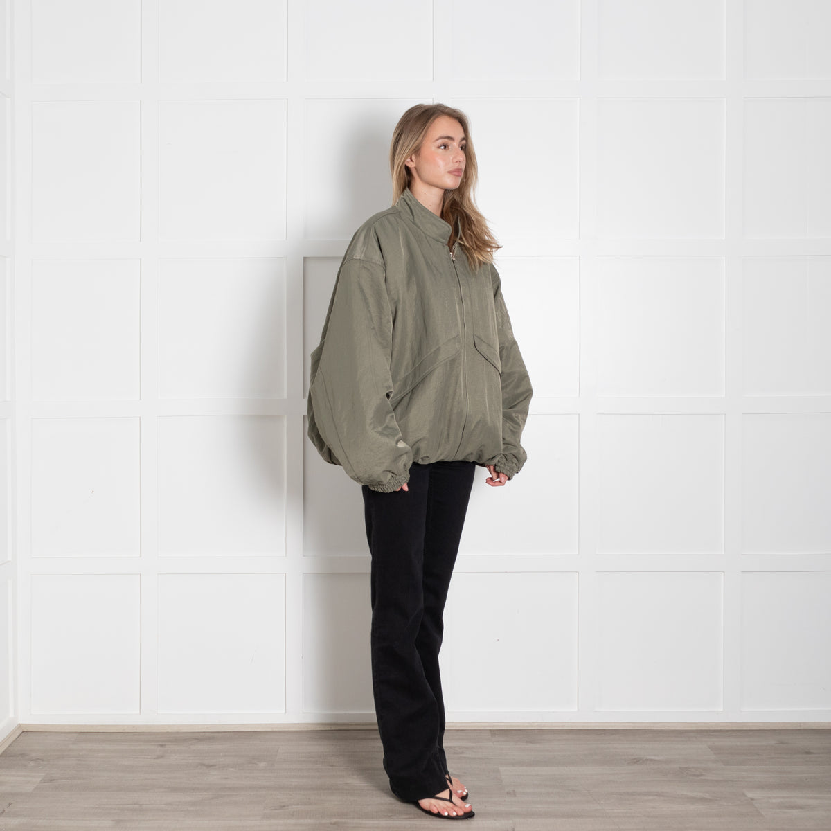 The Frankie Shop Khaki Bomber Jacket