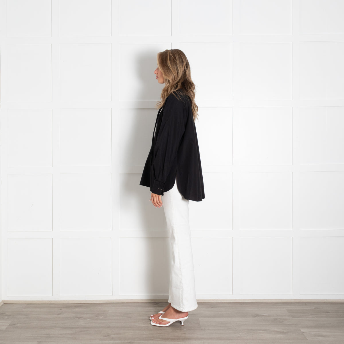 Max Mara Black Ario Cotton Top