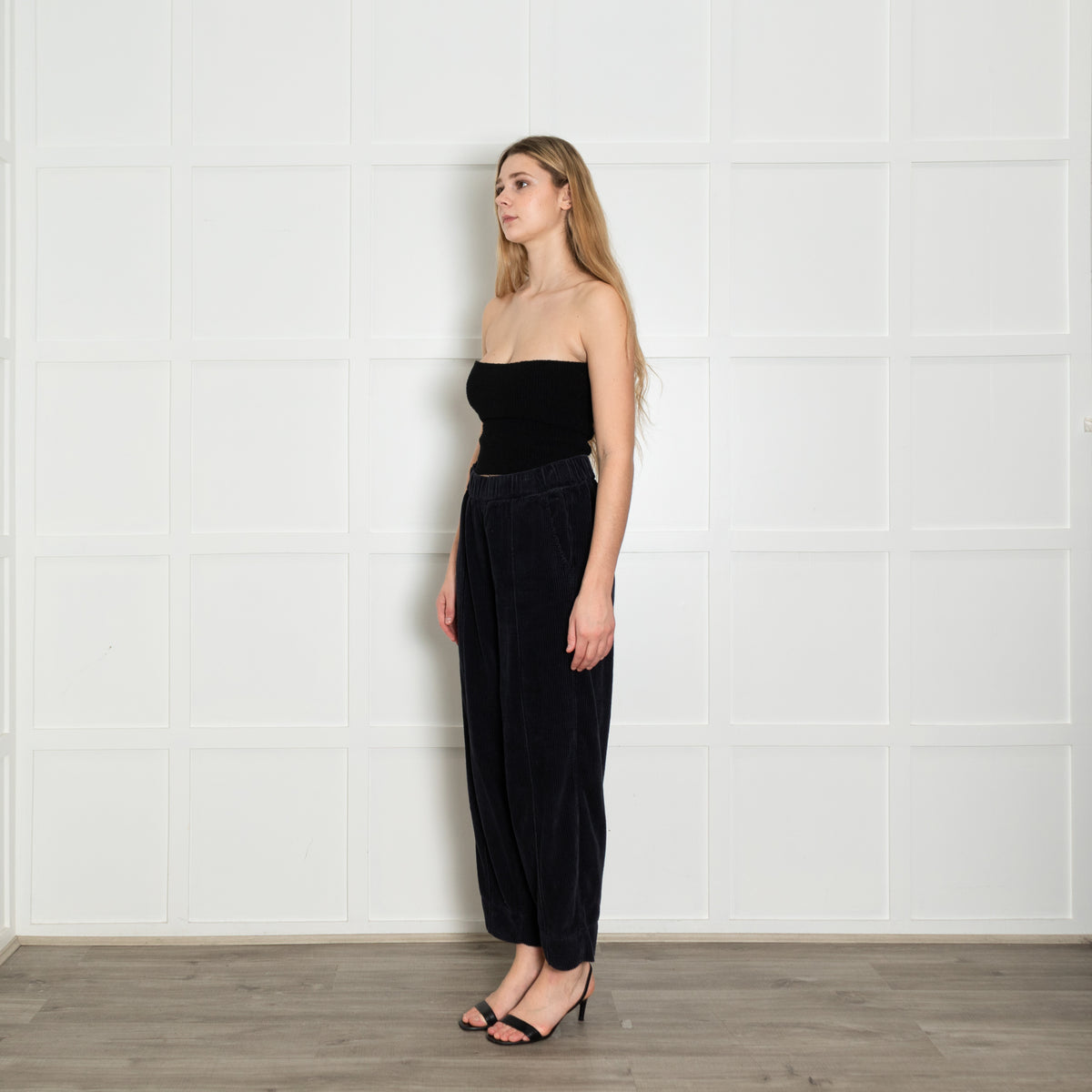 Me+Em Navy Corduroy Elasticated Waist Trousers