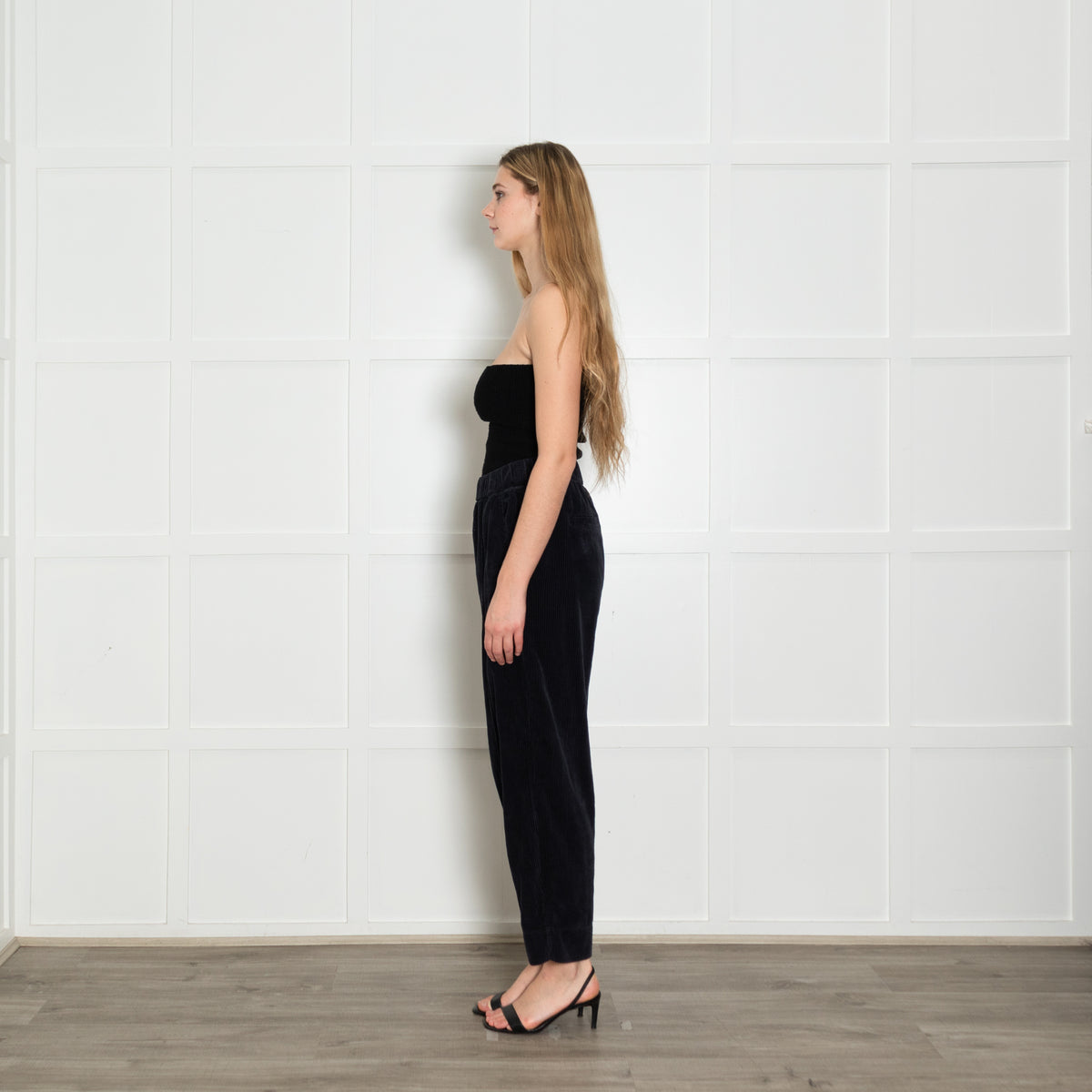 Me+Em Navy Corduroy Elasticated Waist Trousers