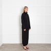 Varley Black Jersey Zip Front Long Sleeved Jumpsuit