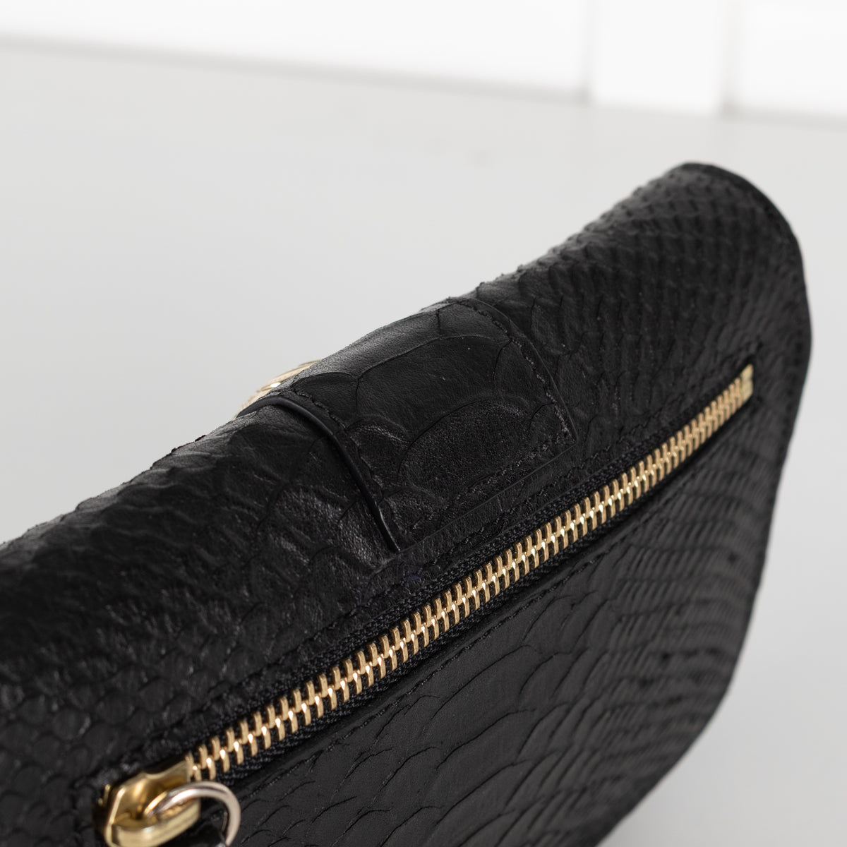 Temperley London Black Snake Effect Medallion Crossbody