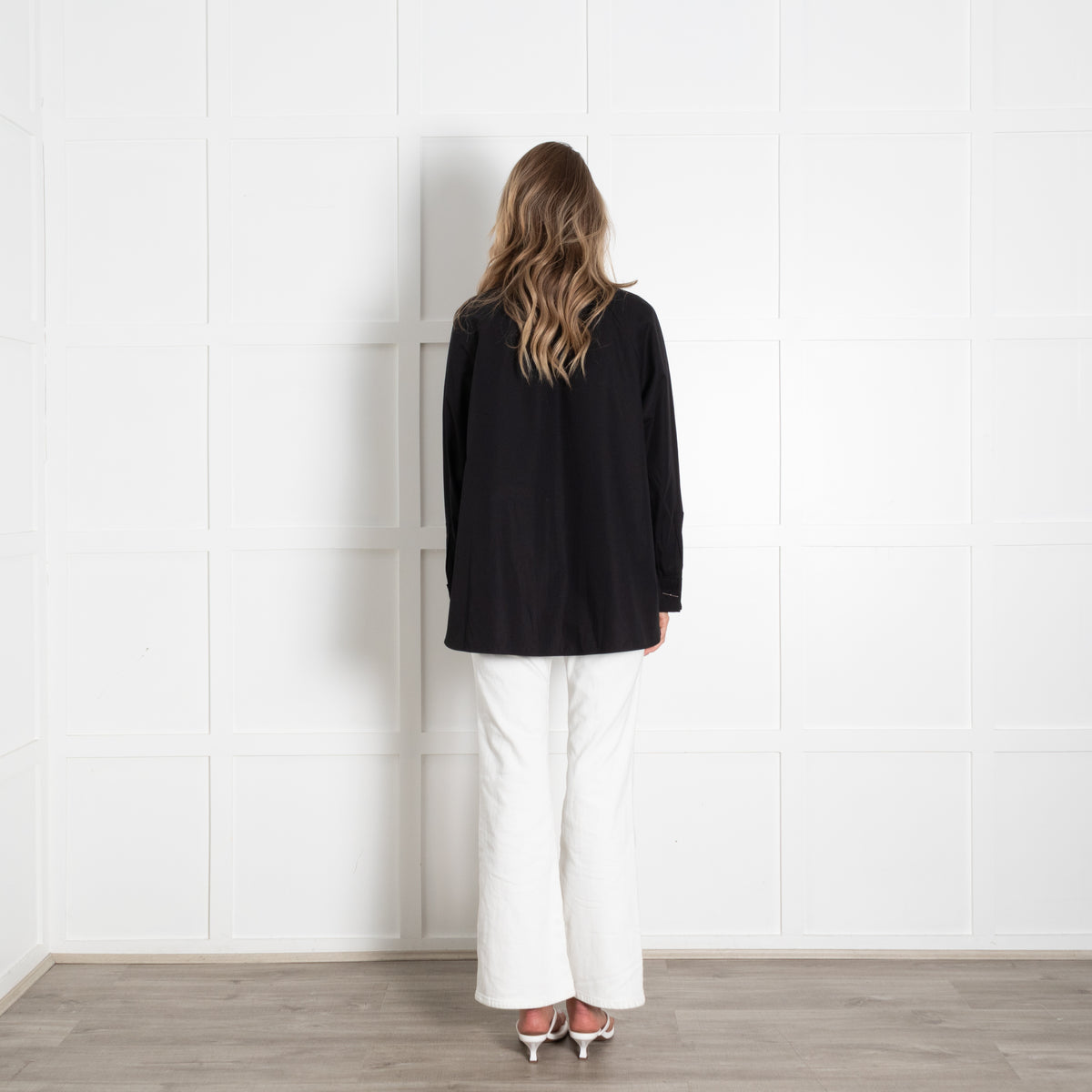 Max Mara Black Ario Cotton Top