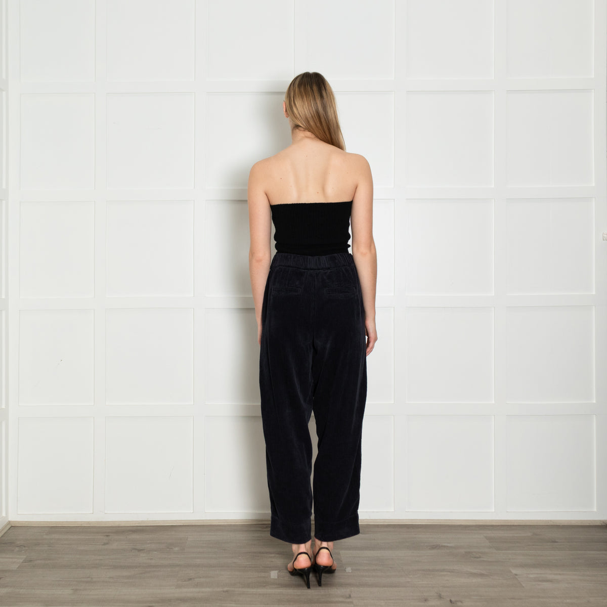 Me+Em Navy Corduroy Elasticated Waist Trousers